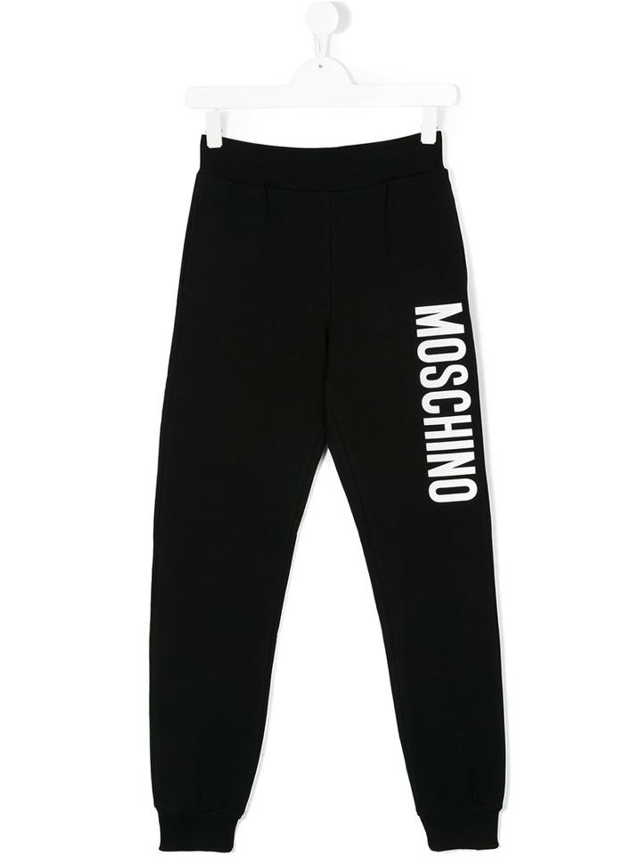 Moschino Kids - Logo Jogging Trousers - Kids - Cotton/spandex/elastane - 14 Yrs, Black