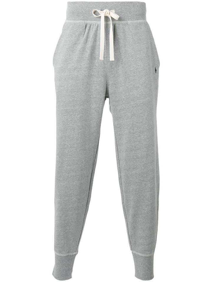 Polo Ralph Lauren Gathered Ankle Track Pants, Men's, Size: Small, Grey, Cotton/polyester/viscose