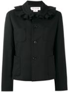 Comme Des Garçons Girl - Ruffled Collar Jacket - Women - Cupro/wool - M, Black, Cupro/wool