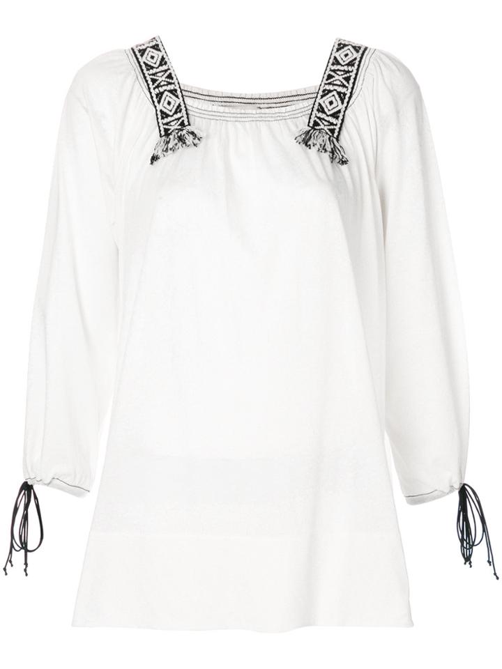 Dorothee Schumacher Woven Trim Blouse - Nude & Neutrals