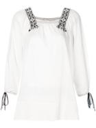 Dorothee Schumacher Woven Trim Blouse - Nude & Neutrals