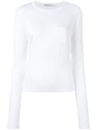 T By Alexander Wang Patch Pocket T-shirt, Women's, Size: Small, White, Rayon