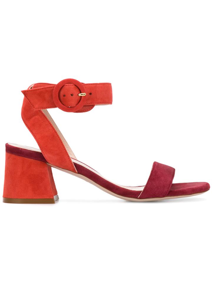 Stuart Weitzman Open-toe Heeled Sandals - Yellow & Orange