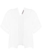 D.exterior Cropped Georgette Kimono - White
