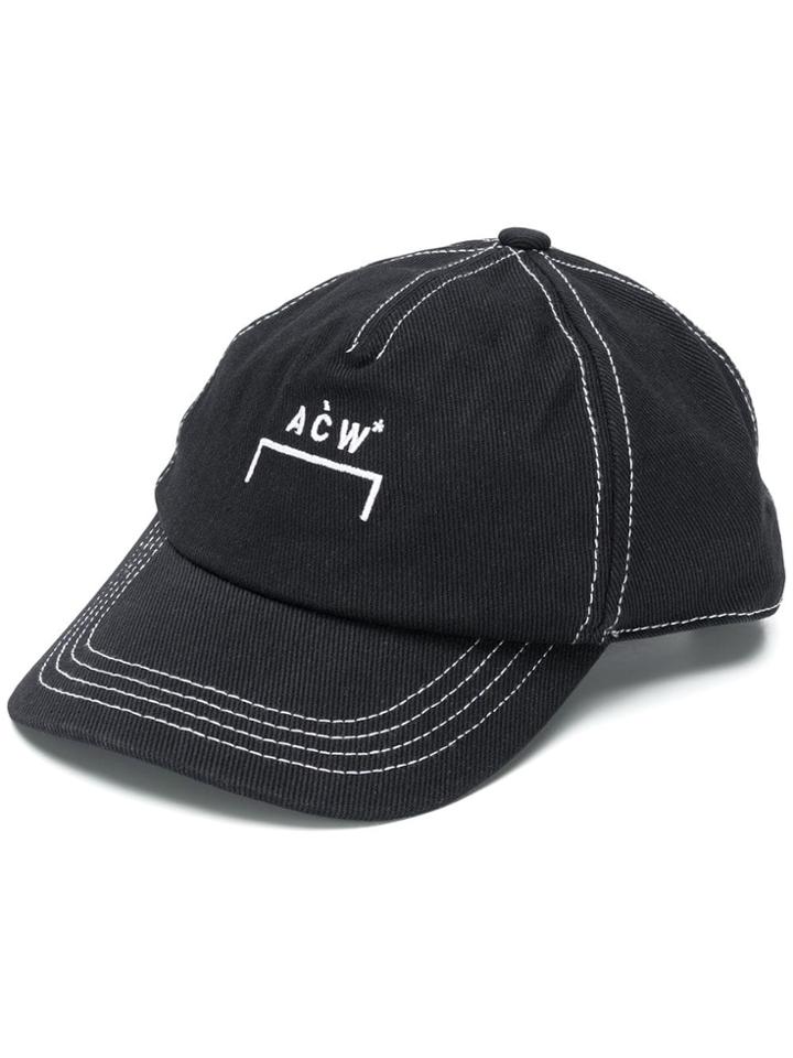 A-cold-wall* Contrast Stitch Baseball Cap - Black