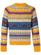 Acne Studios Striped Jacquard Sweater - Yellow