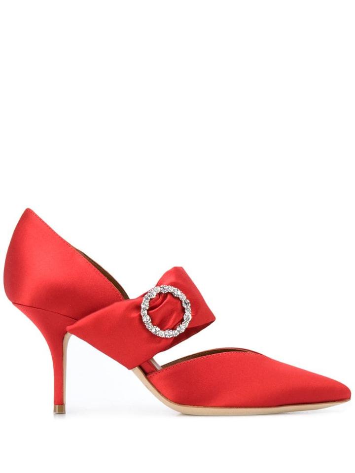 Malone Souliers Maite Crystal Pumps - Red