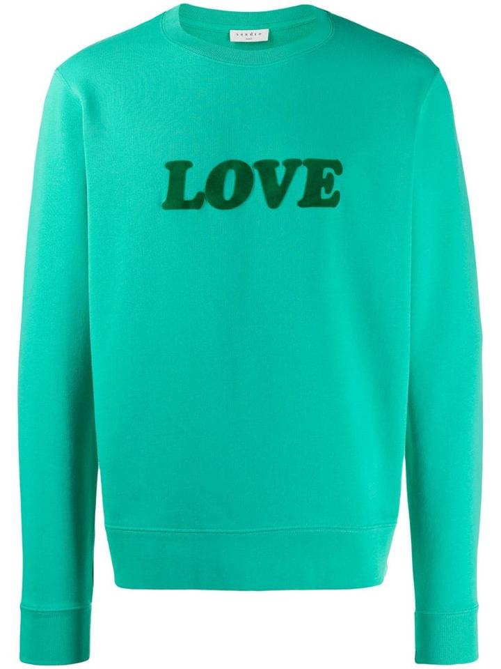 Sandro Paris Love Sweatshirt - Green