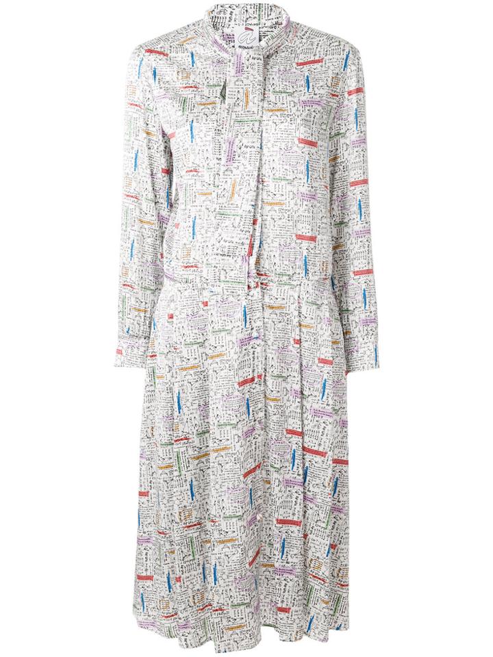 Ultràchic Script Print Dress - Multicolour