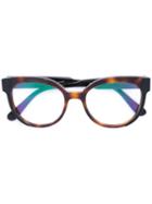 Fendi Eyewear - Tortioseshell Optical Glasses - Women - Acetate - 52, Brown, Acetate
