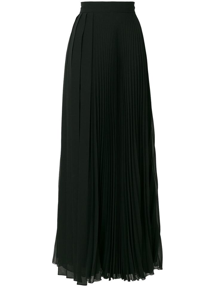 Max Mara Long Georgette Skirt - Black
