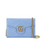 Gucci - Gg Marmont Matelassé Bag - Women - Leather/metal - One Size, Blue, Leather/metal