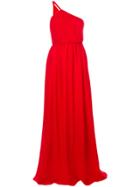 Lanvin One Shoulder Evening Gown - Red