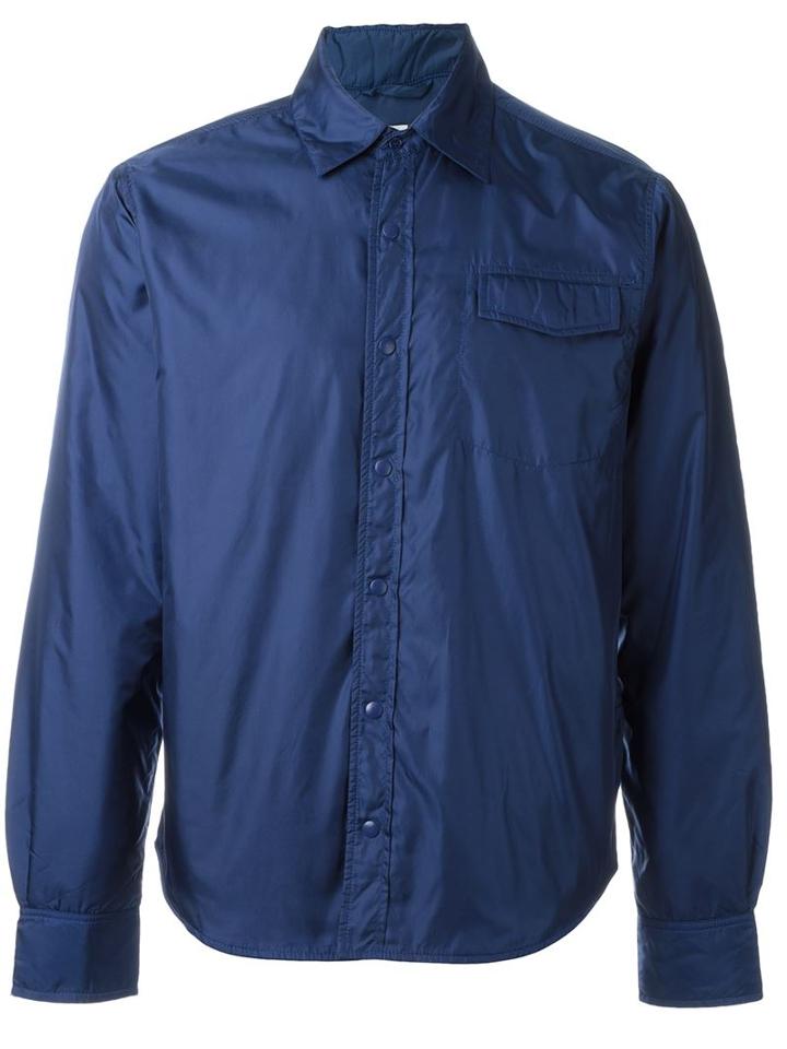 Aspesi Zip Up Wind Breaker, Men's, Size: Xxl, Blue, Polyamide/polyester