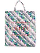 Gucci Floral Logo Print Tote - Pink