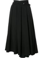 Y's Pleats Wrap Skirt - Black