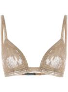Alberta Ferretti Sequin Bra Top - Nude & Neutrals