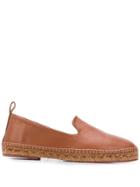 Loro Piana Leather Espadrilles - Brown