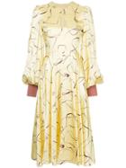Roksanda Herona Abstract Print Dress - Yellow