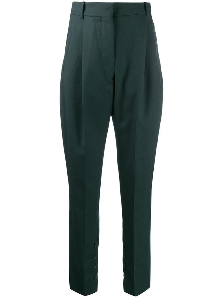 Acne Studios Pleated Tapered Trousers - Green