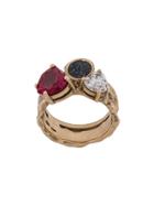 Voodoo Jewels Heart Gemstone Ring - Gold