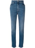Alexander Mcqueen High Waisted Cropped Jeans - Blue