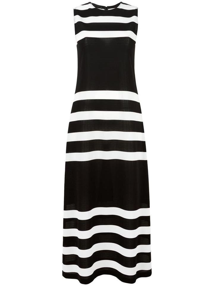 Calvin Klein Collection Stripes Fitted Dress, Women's, Size: 40, Black, Polyamide/spandex/elastane/viscose