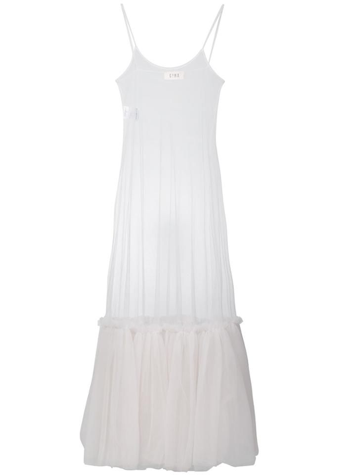 Gina Tulle Maxi Dress - Nude & Neutrals