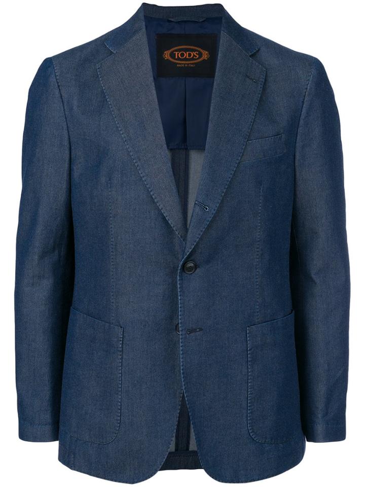 Tod's Unstructured Two-button Blazer - Blue