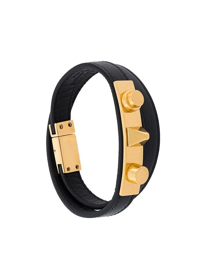Saint Laurent 'le Trous Clous' Double Wrap Bracelet