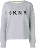 Dkny Logo Print Sweatshirt - Grey