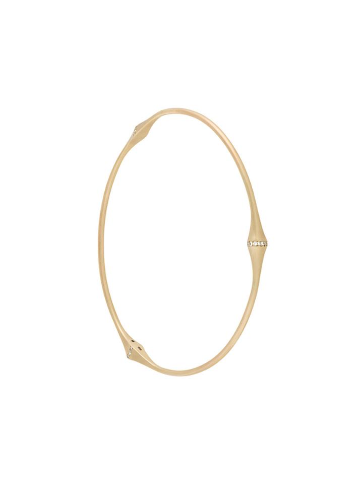Savoir Trine Diamond Bangle - Metallic
