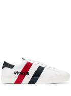 Moncler Striped Lo-top Sneakers - White