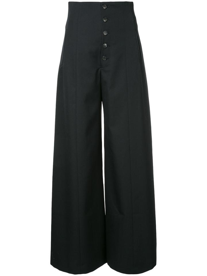 Le Ciel Bleu High Waist Wide Trousers - Black