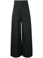 Le Ciel Bleu High Waist Wide Trousers - Black