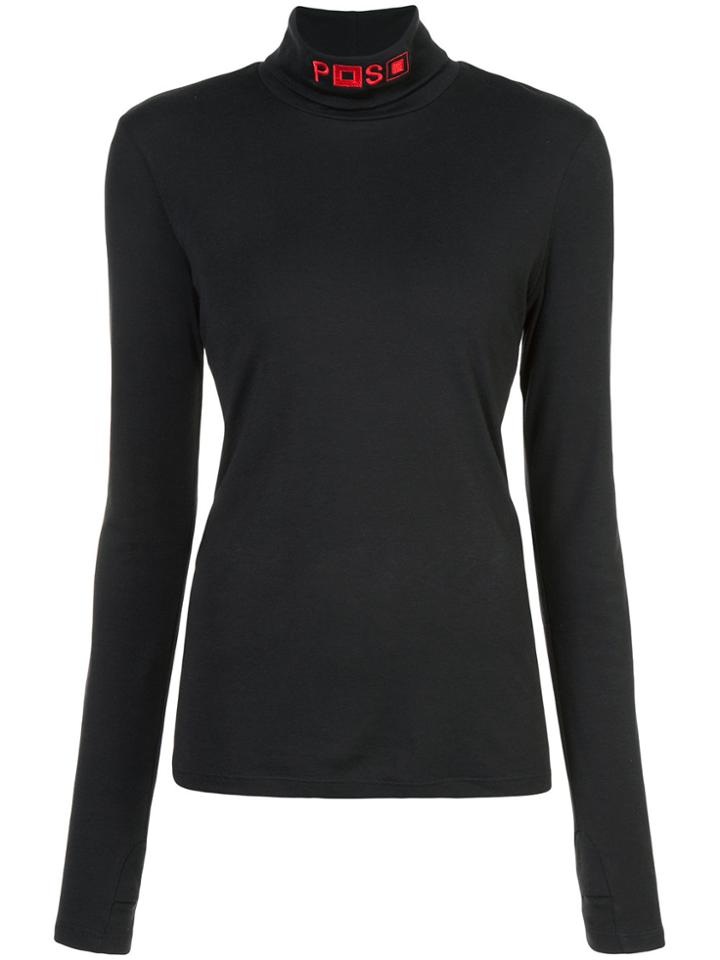 Proenza Schouler Pswl Graphic Turtleneck - Black