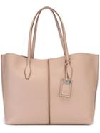Tod's Tag Detail Tote, Women's, Nude/neutrals