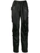 Almaz Distressed Straight Trousers - Black