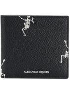 Alexander Mcqueen Dancing Skeleton Billfold Wallet - Black