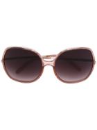 Chloé Eyewear Oversized Square Shaped Sunglasses - Pink & Purple