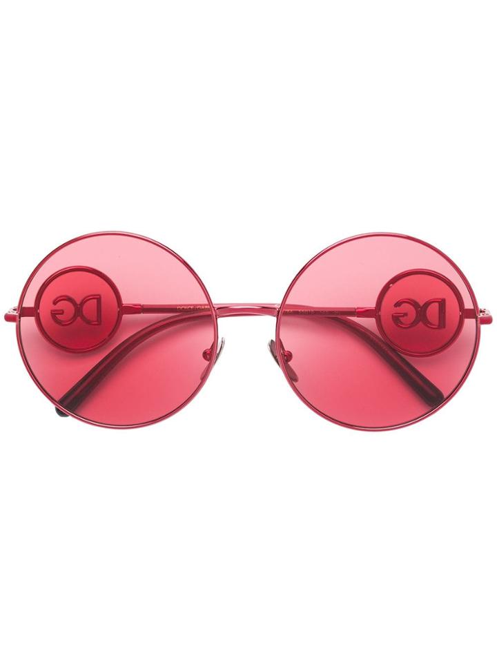 Dolce & Gabbana Eyewear Oversized Round Sunglasses - Red