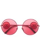 Dolce & Gabbana Eyewear Oversized Round Sunglasses - Red