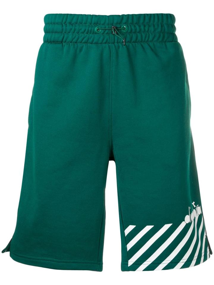 Diadora Stripe Detail Track Shorts - Green
