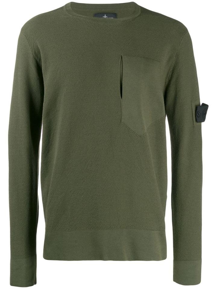 Stone Island Shadow Project Pocket Detail Sweater - Green