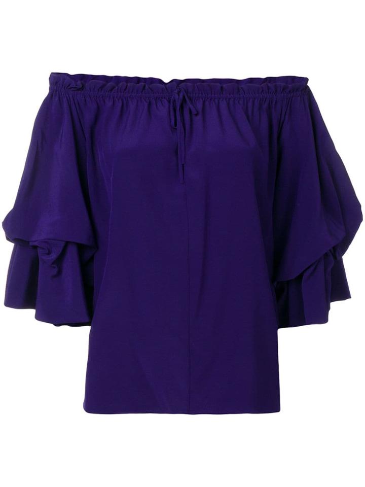 Diane Von Furstenberg Georganne Off-the-shoulder Top - Purple