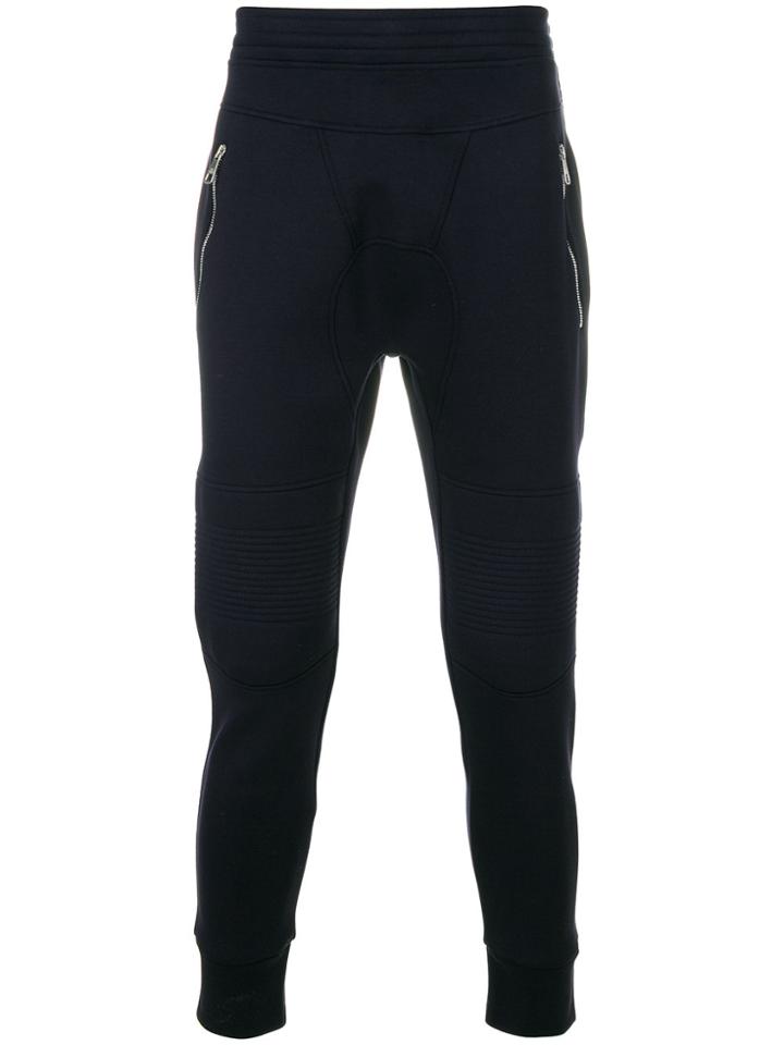 Neil Barrett Biker Detail Track Pants - Blue