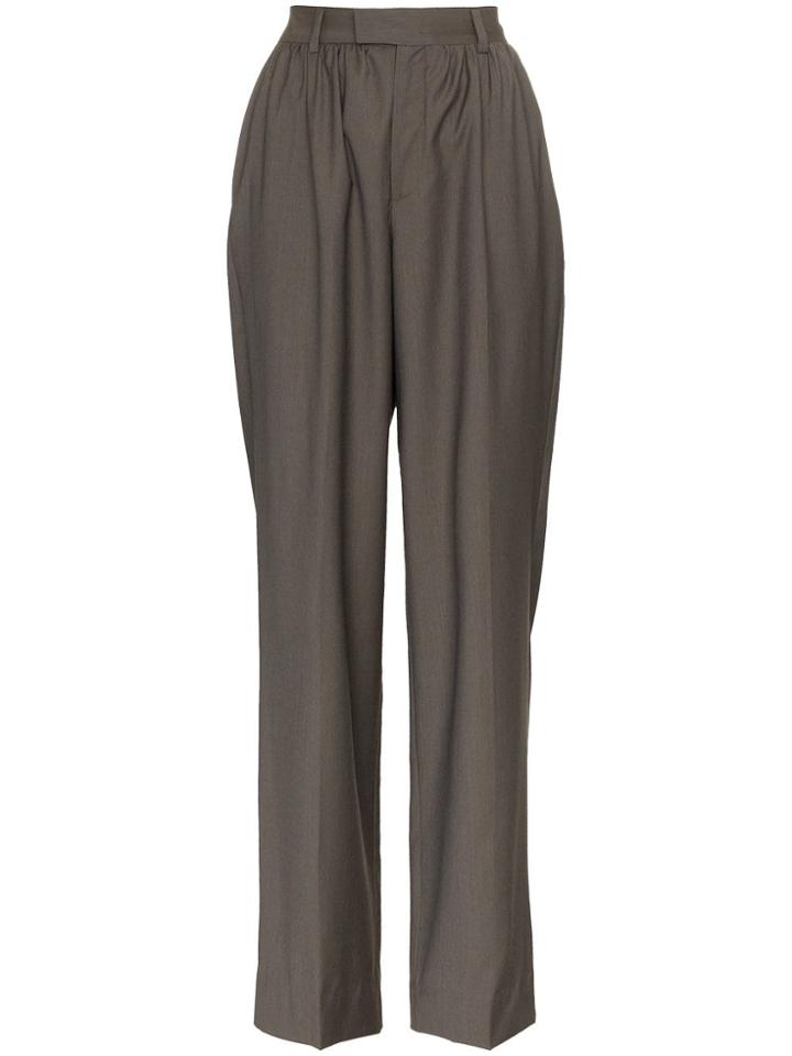 Situationist High-waist Wide Leg Trousers - Grey