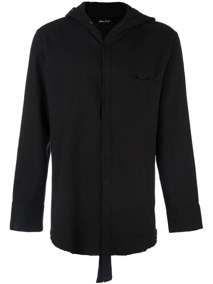 Andrea Ya'aqov Hooded Frayed Long Shirt