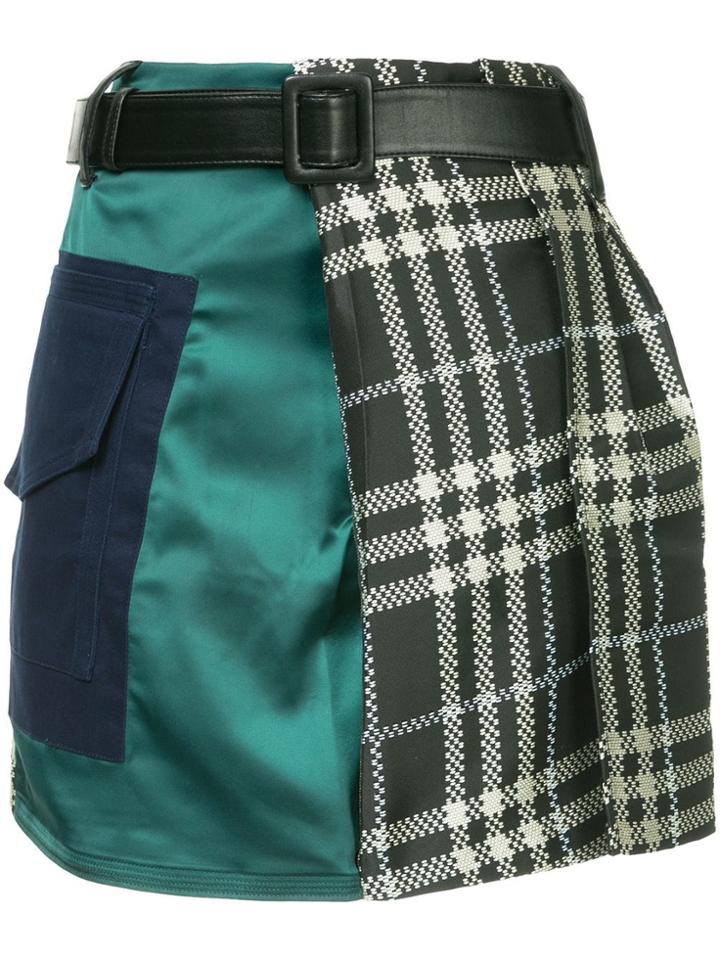 Self-portrait Asymmetric Mini Skirt - Black