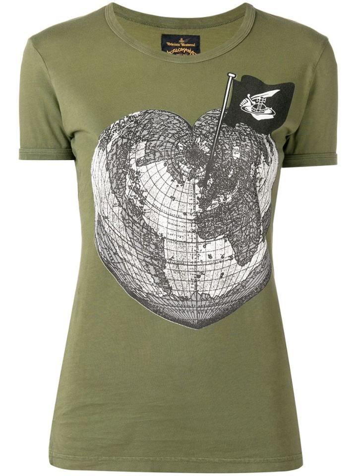 Vivienne Westwood Anglomania Heart World T-shirt - Green